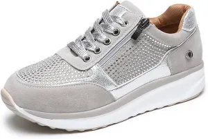 Ladmiple Shoes For Women Sneakers Slip Ons Lace ups Casual Leather Walking Shoes Summer Fashion Platform Flats Loafers
