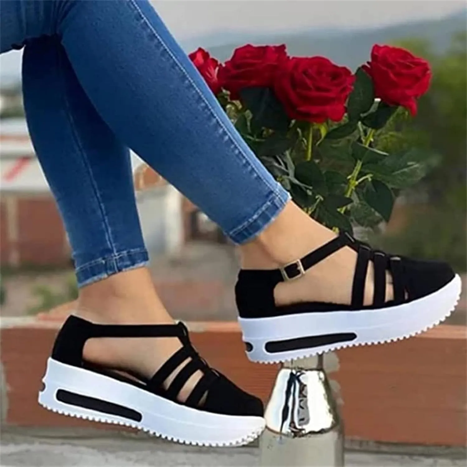 Ladmiple Sneakers For Women Comfortable Shoes Slip On Platform Shoes Fashion Dressy Casual Summer Walking Flats Loafers