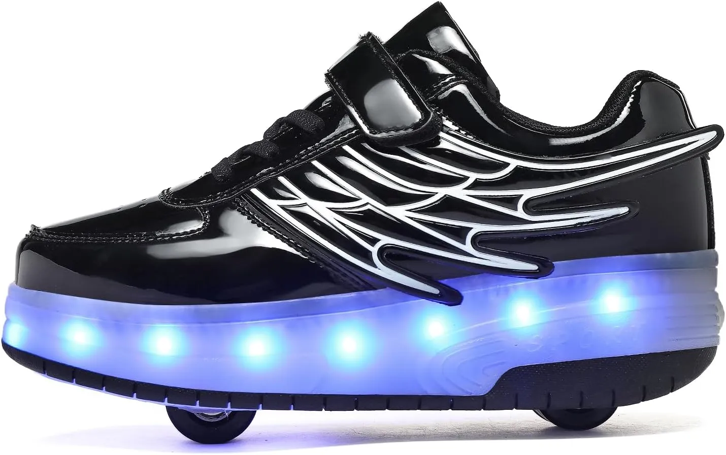 LED Roller Skate Shoes for Kids Boys Girls Light Up Roller Sneakers with Detachable Wheels Rechargeable Flashing Wheeled Shoes