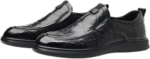 Luxury Plain Toe Men's Dress Shoes Breathable Lining System Business Conferences Formal Luncheons Flexible Rubber Sole