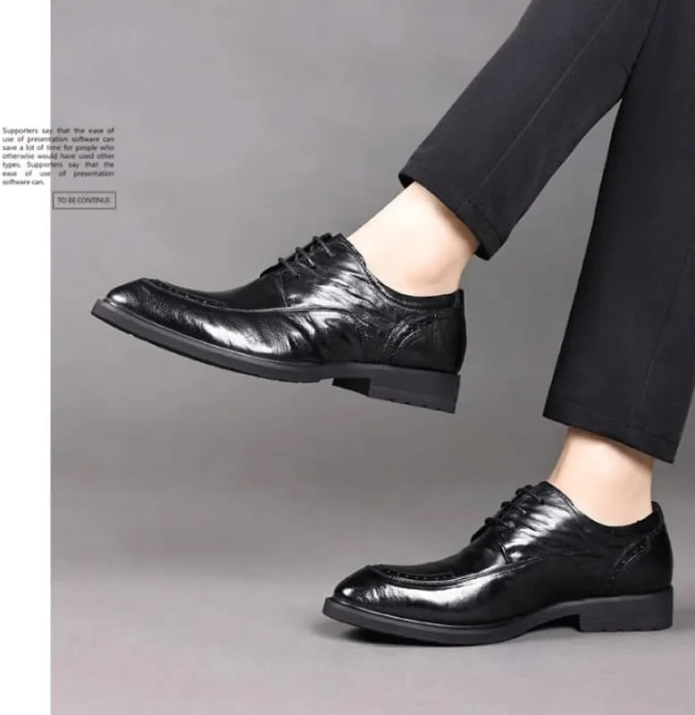 Man's Business Suit Tuxedo Shoes Men Classic Patent Leather Shoes Casual Summer Breathable Soft Sole Oxfords