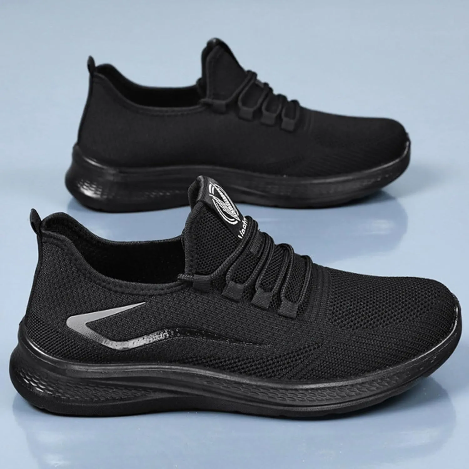 Men Sports Shoes Fashionable New Pattern Simple Mesh Breathable and Comfortable Flat Bottom Thick Sole Men Shoes Sneaker