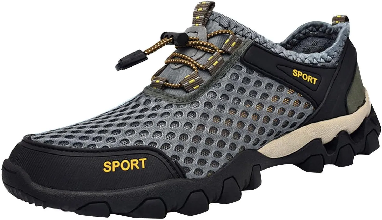 Men Summer Mesh Breathable Hiking Shoes Comfortable Walking Outdoor Travel Shoes Fashion Casual Chaos Sneaker Men