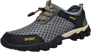 Men Summer Mesh Breathable Hiking Shoes Comfortable Walking Outdoor Travel Shoes Fashion Casual Chaos Sneaker Men