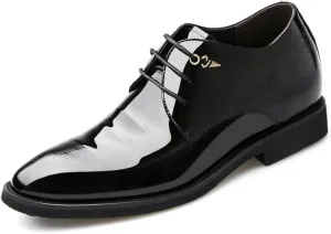 Men's Casual Walking Dress Shoes Men Classic Patent Leather Shoes Breathable Comfort Business Oxford Shoes