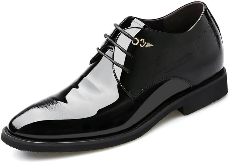 Men's Casual Walking Dress Shoes Men Classic Patent Leather Shoes Breathable Comfort Business Oxford Shoes