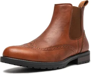 Men's Chelsea Boots Slip-on Formal Dress Boots for Men Casual Ankle Men Boots