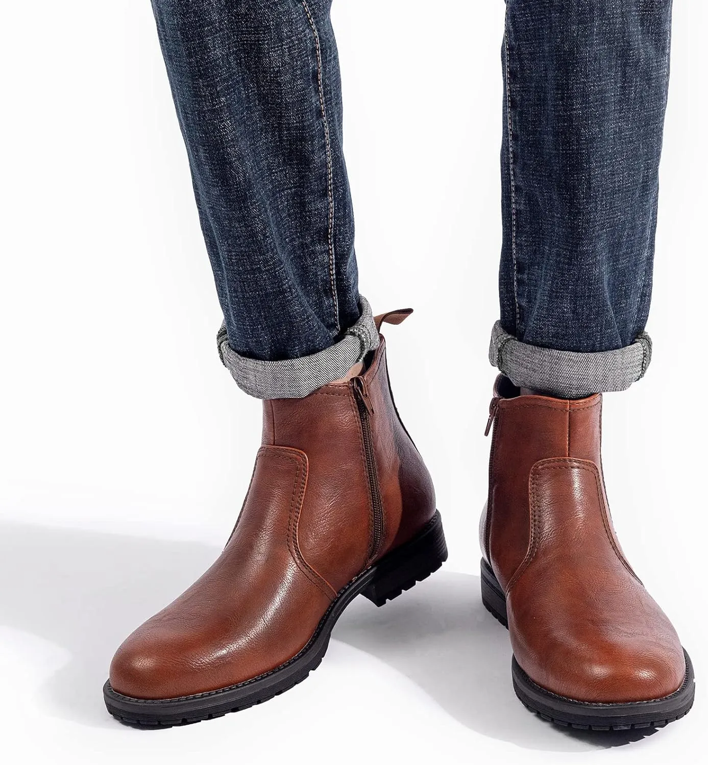 Men's Chelsea Boots Slip-on Formal Dress Boots for Men Casual Ankle Men Boots