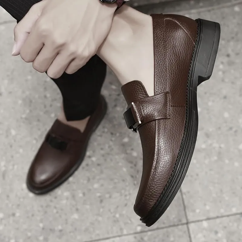 Men's Comfort Dress Shoes Casual Business Oxford Shoes for Men Classic Slip On Pointed Toe Derbys Shoes