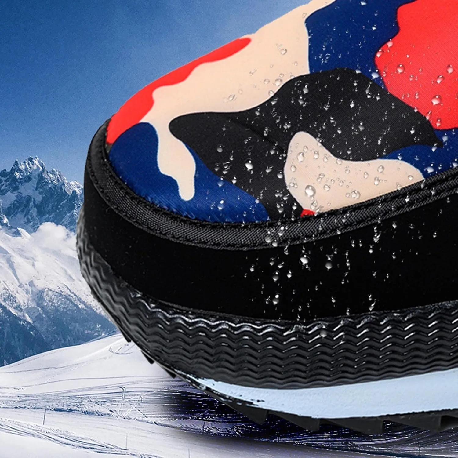 Mens Couple Boots Winter Warm And Cold Proof Water Hook Loop Thickened Snow Boots Ups Socks Men