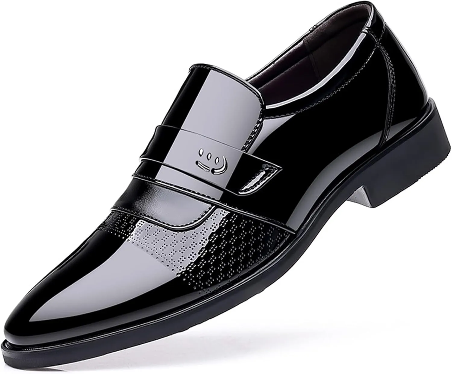 Men's Dress Loafers Shoes Patent Leather Comfy Breathable Driving Shoes Moccasins Oxford Business Shoes for Men