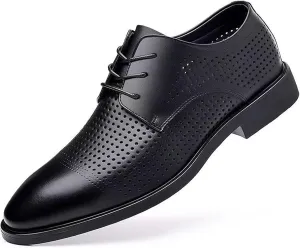 Men's Dress Shoes Patent Leather Shoes Soft Sole Breathable Mesh Business Casual Oxford Casual Work Office Comfortable Shoes