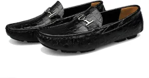 Mens' Leather Loafers Slip-Ons Casual Driving Flat Walking Moccasin Business Boat Shoes Fashion Slipper