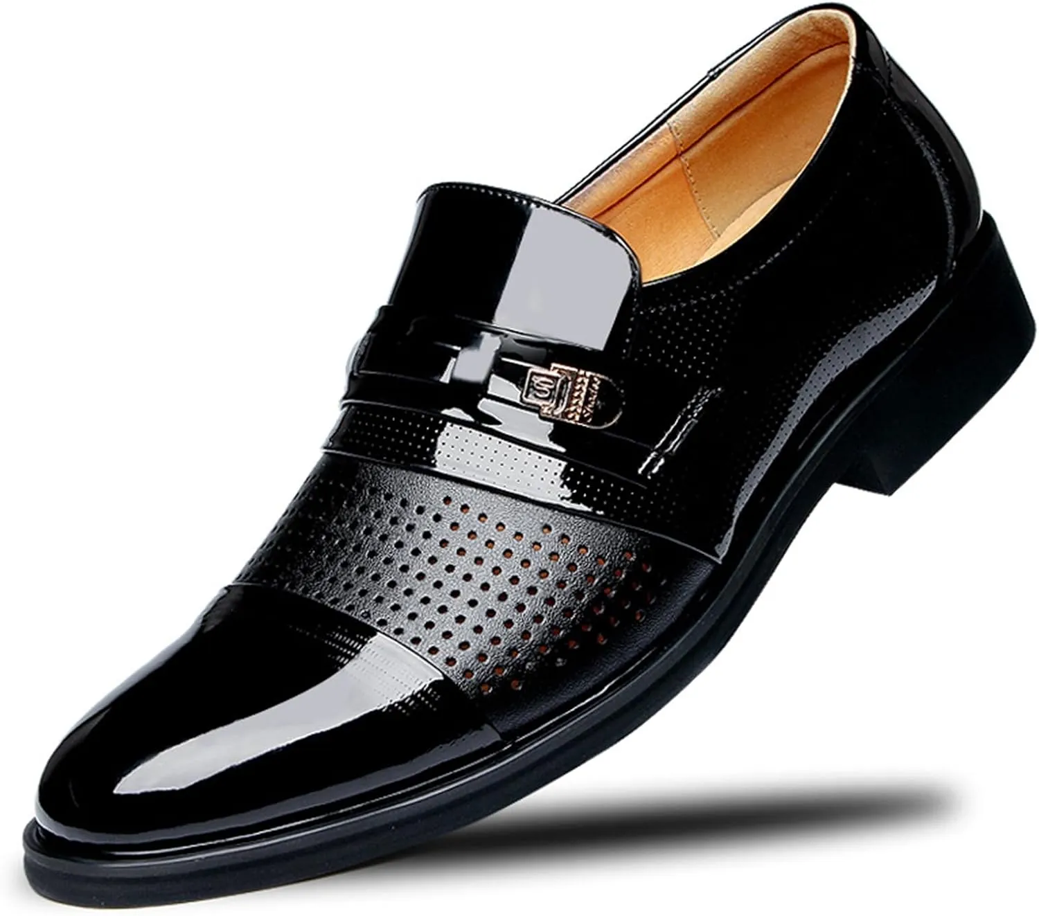Men's Leather Platform Business Oxfords Shoes Comfortable Artificial PU Walking Shoes Loafers Work Flats Fashion Breathable Prom Business Wedding Dress Shoes