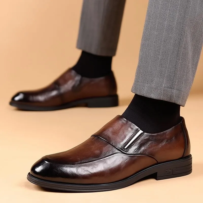 Mens Loafers Comfort Platform Oxford Shoes for Men Casual Walking Shoes Office Flats Slip-ons