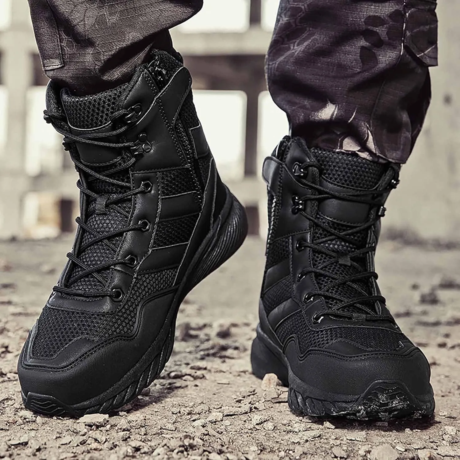 Men's Military Tactical Boots, Men's Waterproof Hiking Work Boots Lightweight Combat Boots Outdoor Men's Tactical Military Combat Boots Jungle Boots
