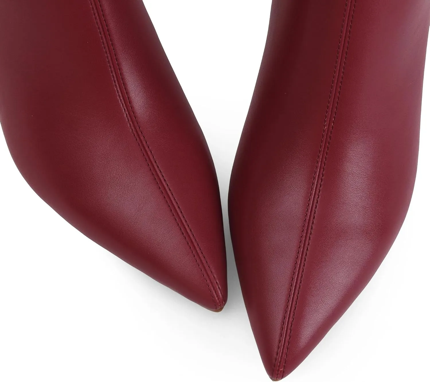 Mid Calf Boots for Women Pointed Toe 2.5 IN Low Heel Women Boots Zipper Boots Fashion Trendy Stiletto Heel Boots