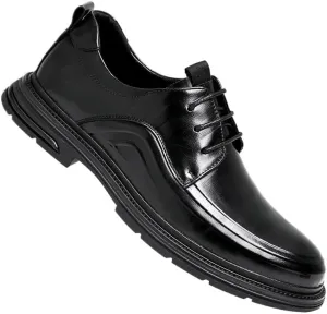 Modern Men's Derby Shoes in Full-Grain Leather with Cushioned Footbed and Versatile Style