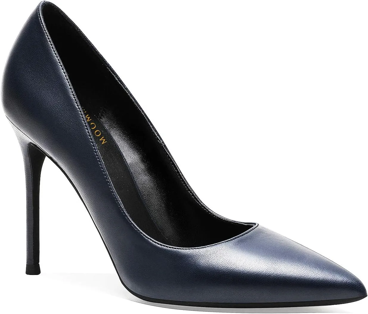 MOOMMO Women Satin High Heel Pumps Pointed Toe Sexy Stilettos 4 inch Slip On Formal Dress Shoes for Ladies Wedding Party Evening Work 4-13 M US