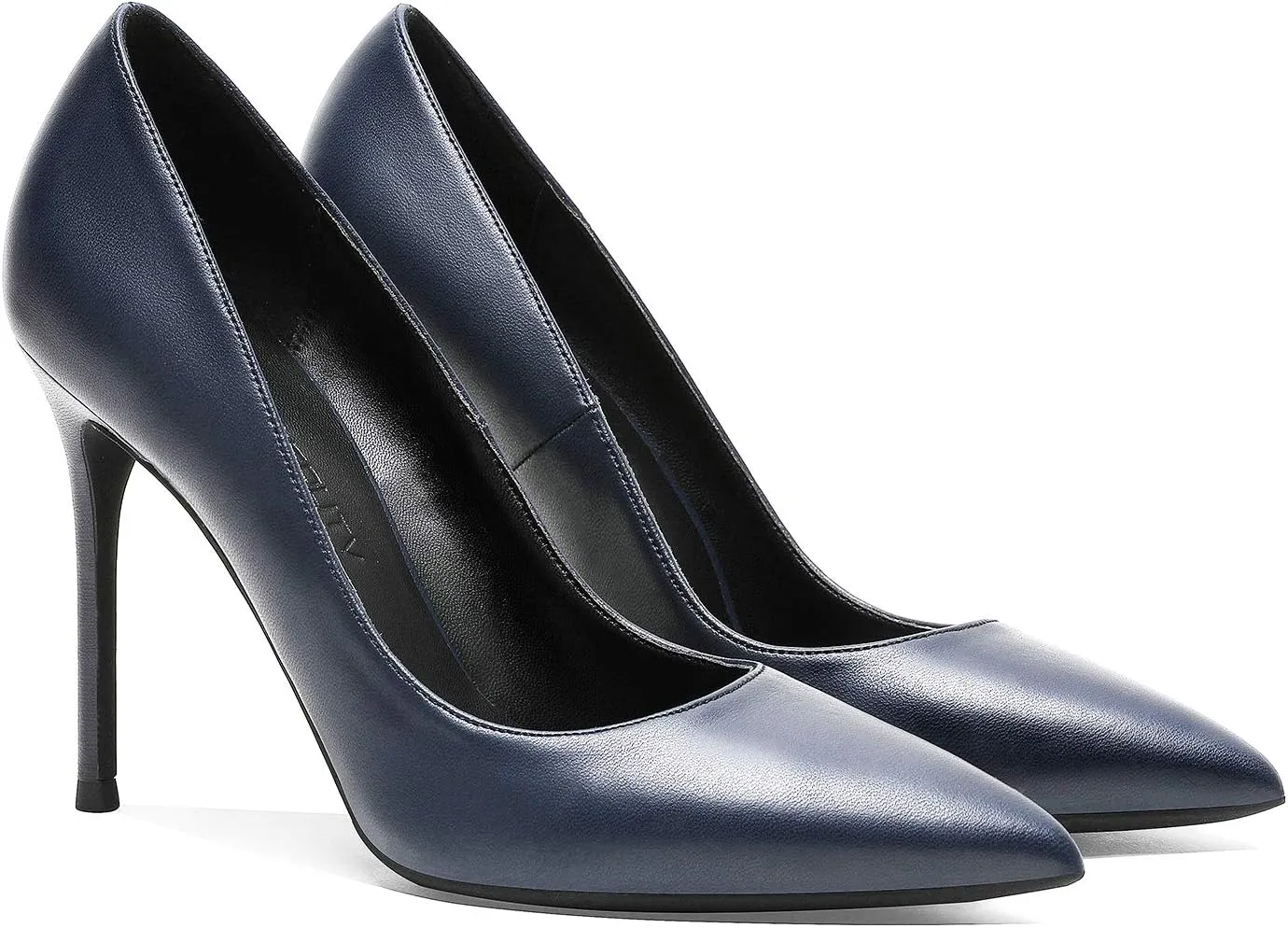 MOOMMO Women Satin High Heel Pumps Pointed Toe Sexy Stilettos 4 inch Slip On Formal Dress Shoes for Ladies Wedding Party Evening Work 4-13 M US
