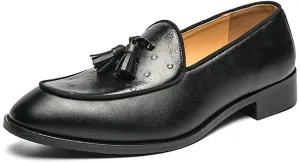 New Men's Loafers Tassel Loafer Shoes Leather Anti-slip Flat Heel Lightweight Casual Slip-ons
