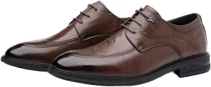 Premium Plain Toe Men's Dress Shoes Flexible Rubber Outsole Corporate Events Formal Dinners Non-Marking Traction