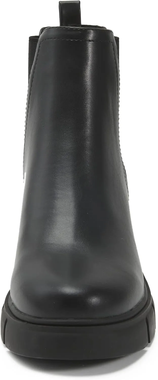 REDTOP Women's Chelsea Boots Elastic Chunky Block Heel Platform Lug Sole Ankle Booties