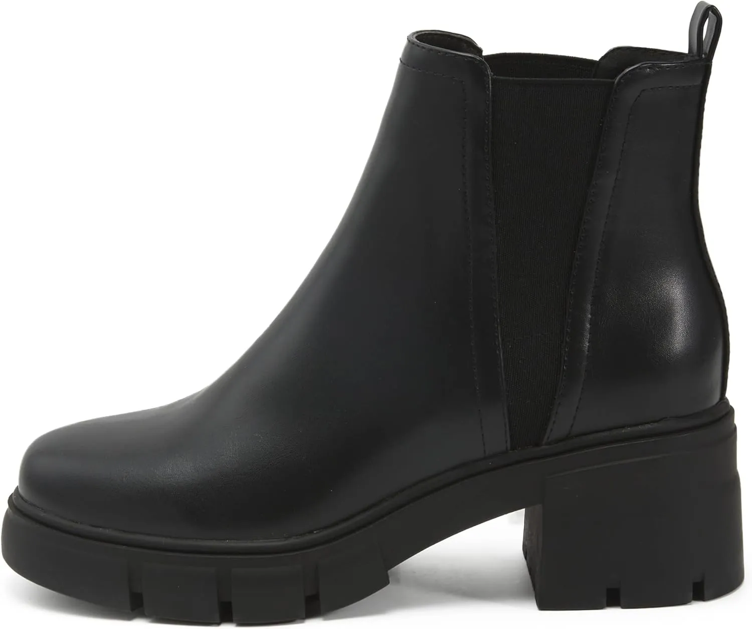 REDTOP Women's Chelsea Boots Elastic Chunky Block Heel Platform Lug Sole Ankle Booties