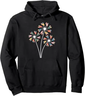 Retro Dandelion Roller Skate Shoes Skater Roller Skating Pullover Hoodie
