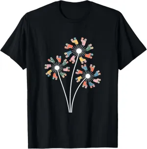 Retro Dandelion Roller Skate Shoes Skater Roller Skating T-Shirt