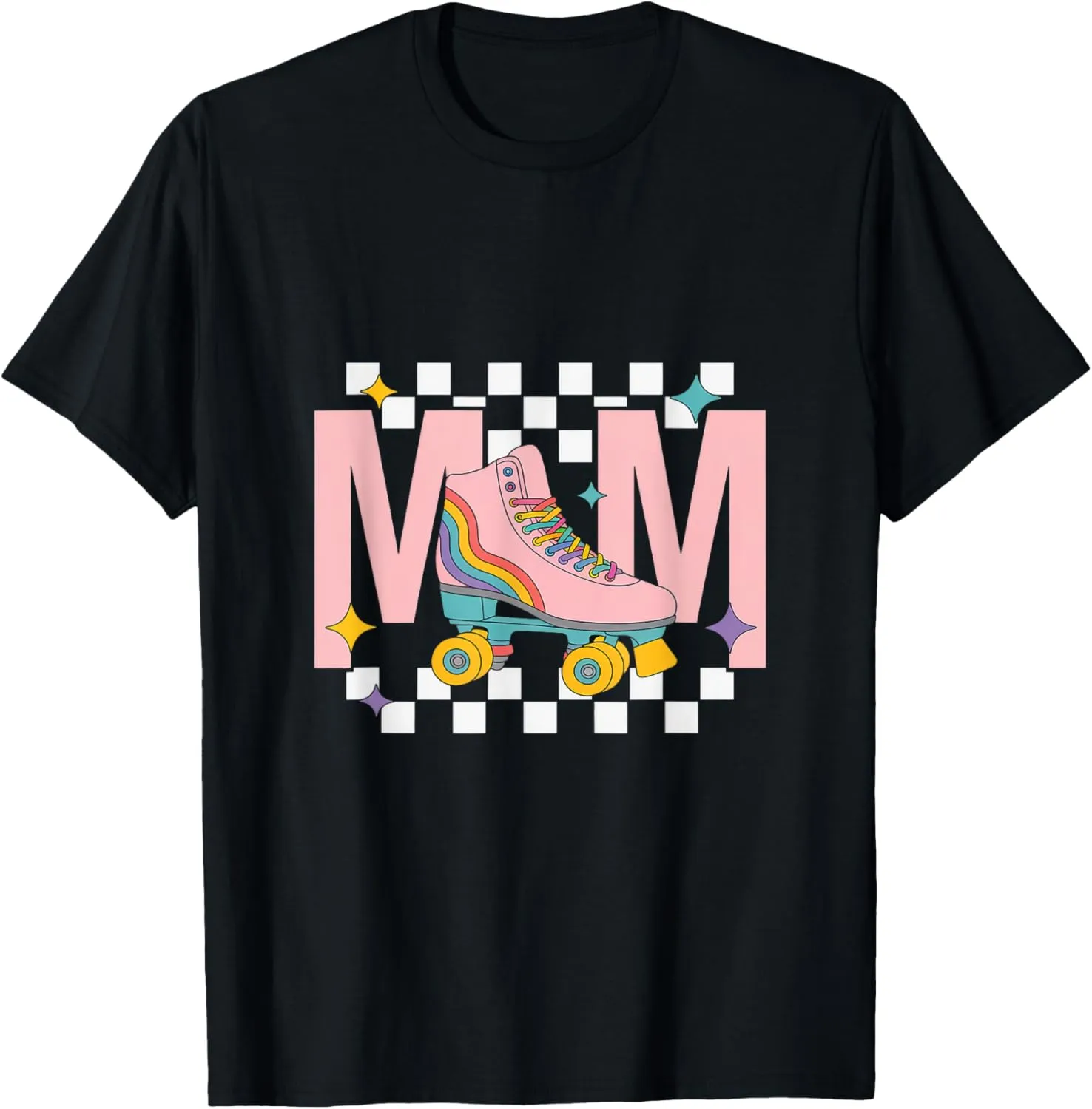 Retro Roller Skate Shoes Mom Roller Skating T-Shirt