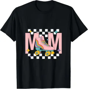 Retro Roller Skate Shoes Mom Roller Skating T-Shirt