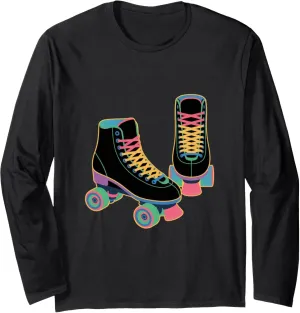 Retro Roller Skate Shoes Roller Skating Long Sleeve T-Shirt