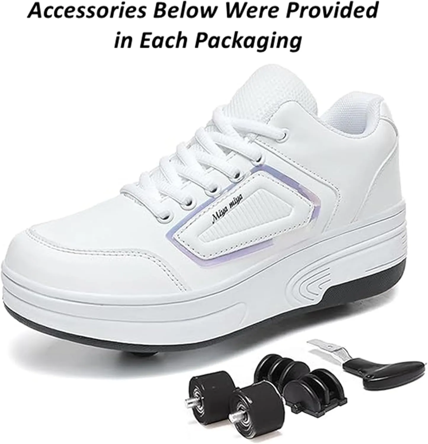 Roller Shoes for Girls Kids Shoes with Wheels Roller Skate Sneakers Detachable Wheelies Shoes for Boys