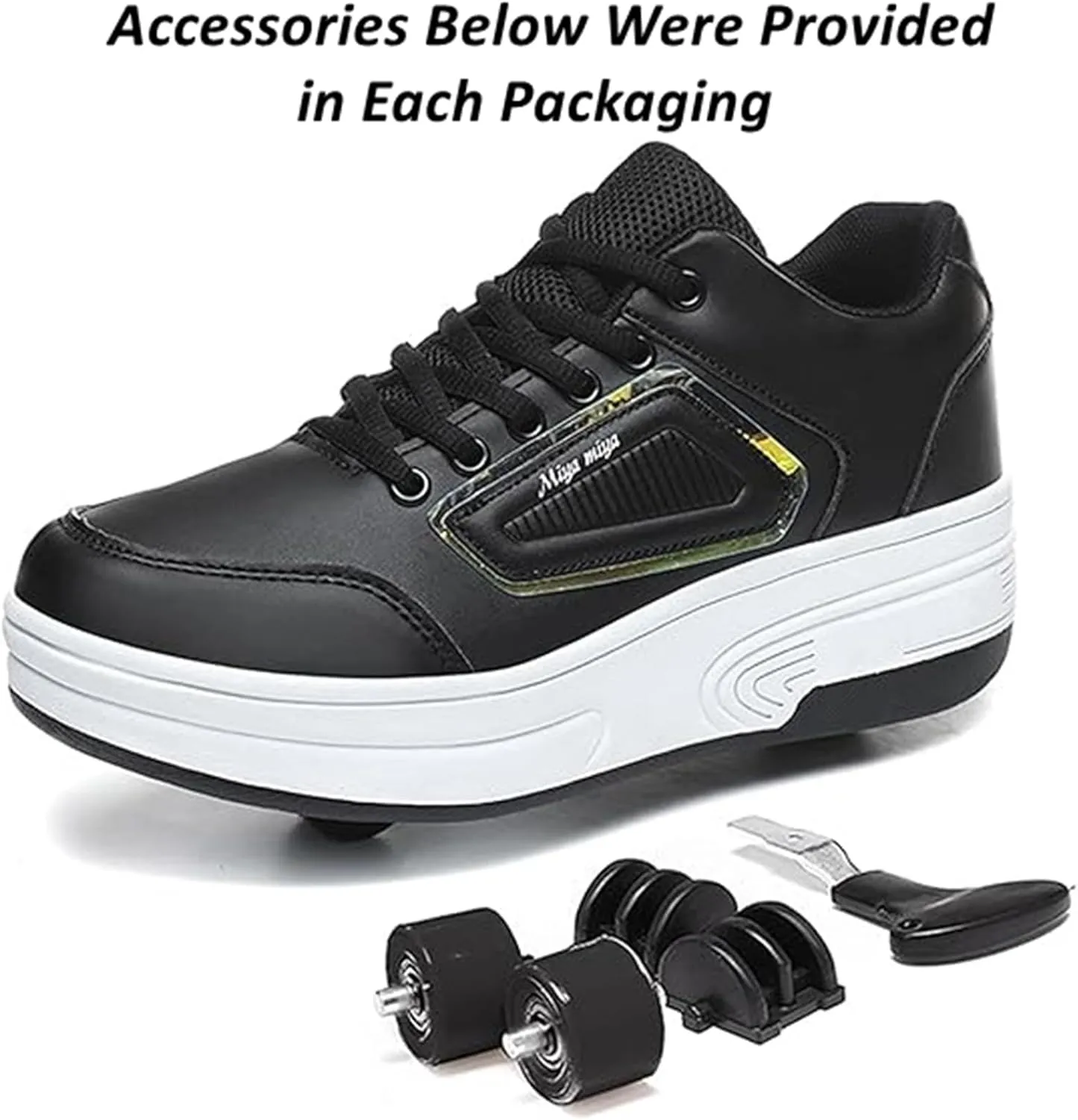 Roller Shoes for Girls Kids Shoes with Wheels Roller Skate Sneakers Detachable Wheelies Shoes for Boys