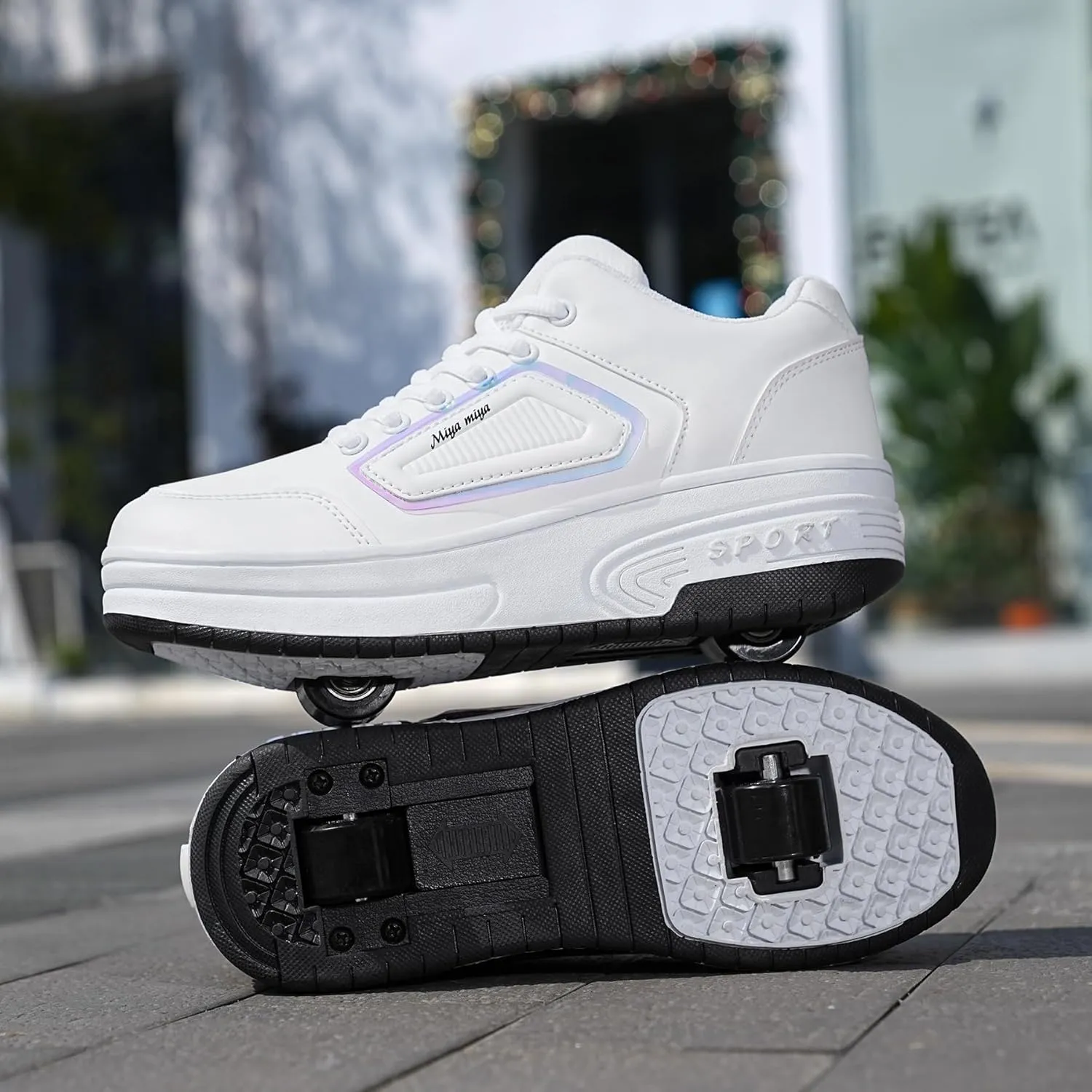 Roller Shoes for Girls Kids Shoes with Wheels Roller Skate Sneakers Detachable Wheelies Shoes for Boys