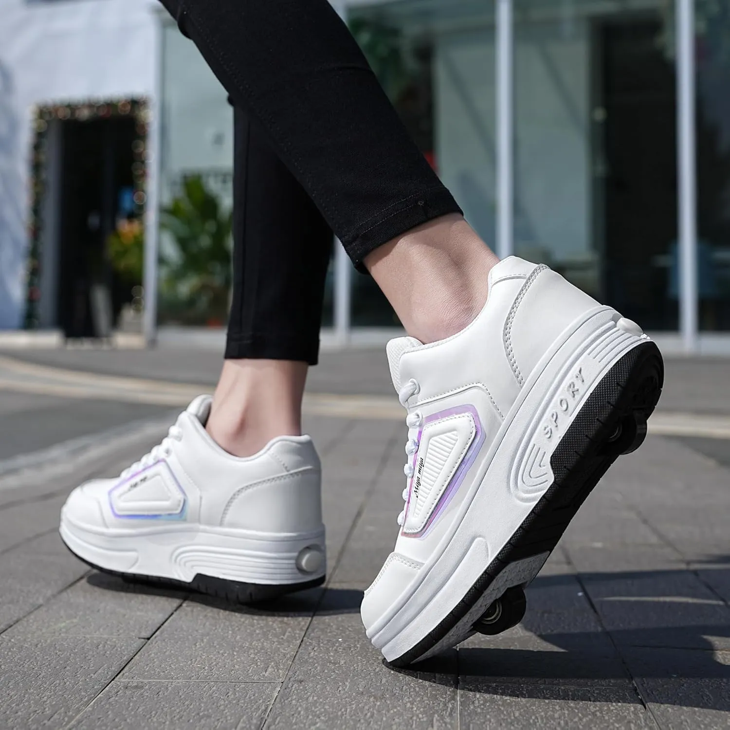 Roller Shoes for Girls Kids Shoes with Wheels Roller Skate Sneakers Detachable Wheelies Shoes for Boys
