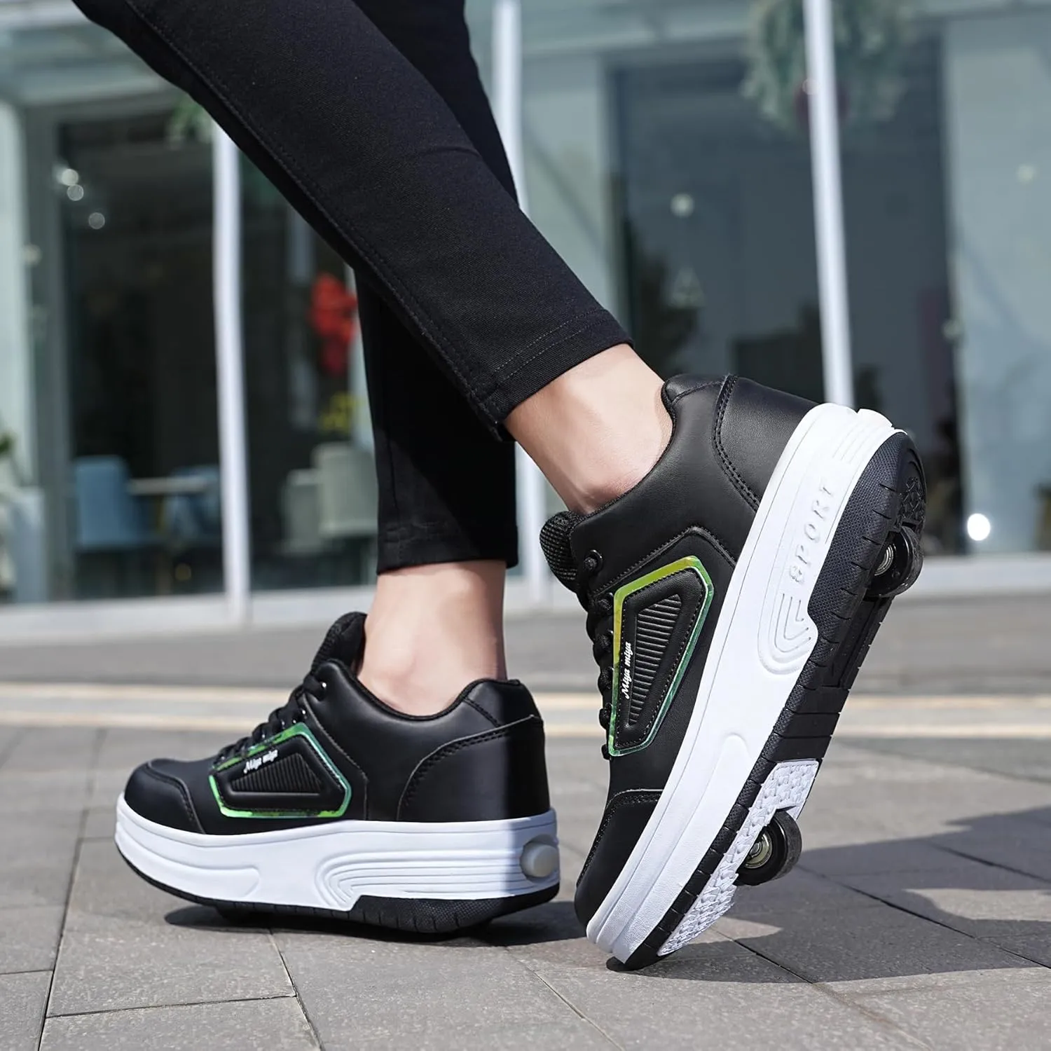 Roller Shoes for Girls Kids Shoes with Wheels Roller Skate Sneakers Detachable Wheelies Shoes for Boys
