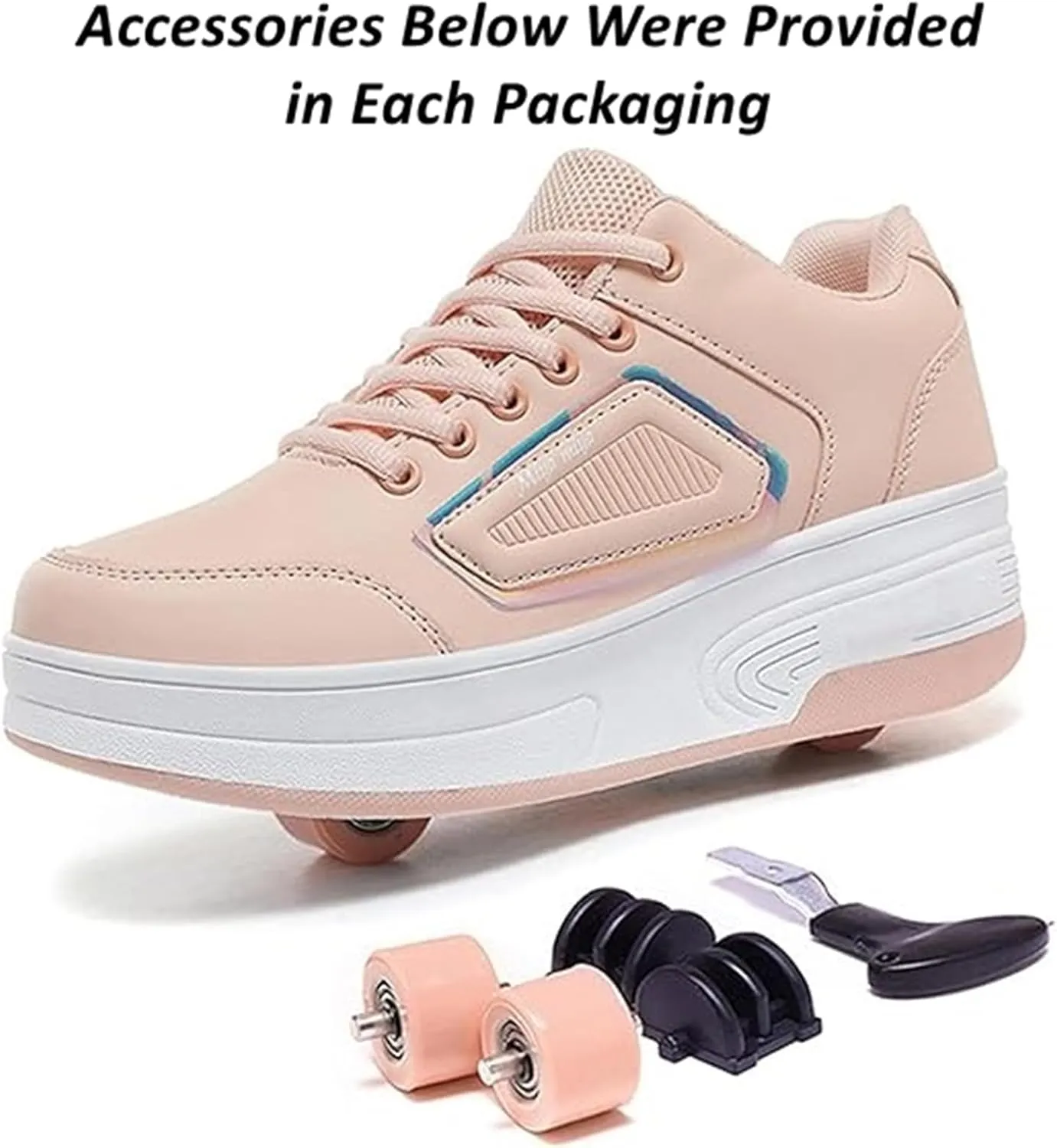 Roller Shoes for Girls Kids Shoes with Wheels Roller Skate Sneakers Detachable Wheelies Shoes for Boys