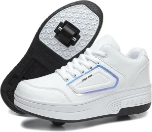 Roller Shoes for Girls Kids Shoes with Wheels Roller Skate Sneakers Detachable Wheelies Shoes for Boys