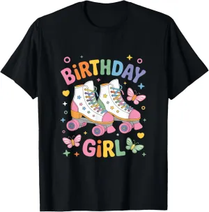 Roller Skate Shoes Birthday Girl Retro Roller Skating T-Shirt
