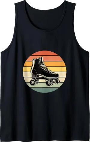 Roller Skate Shoes Retro Sunset Roller Skating Tank Top