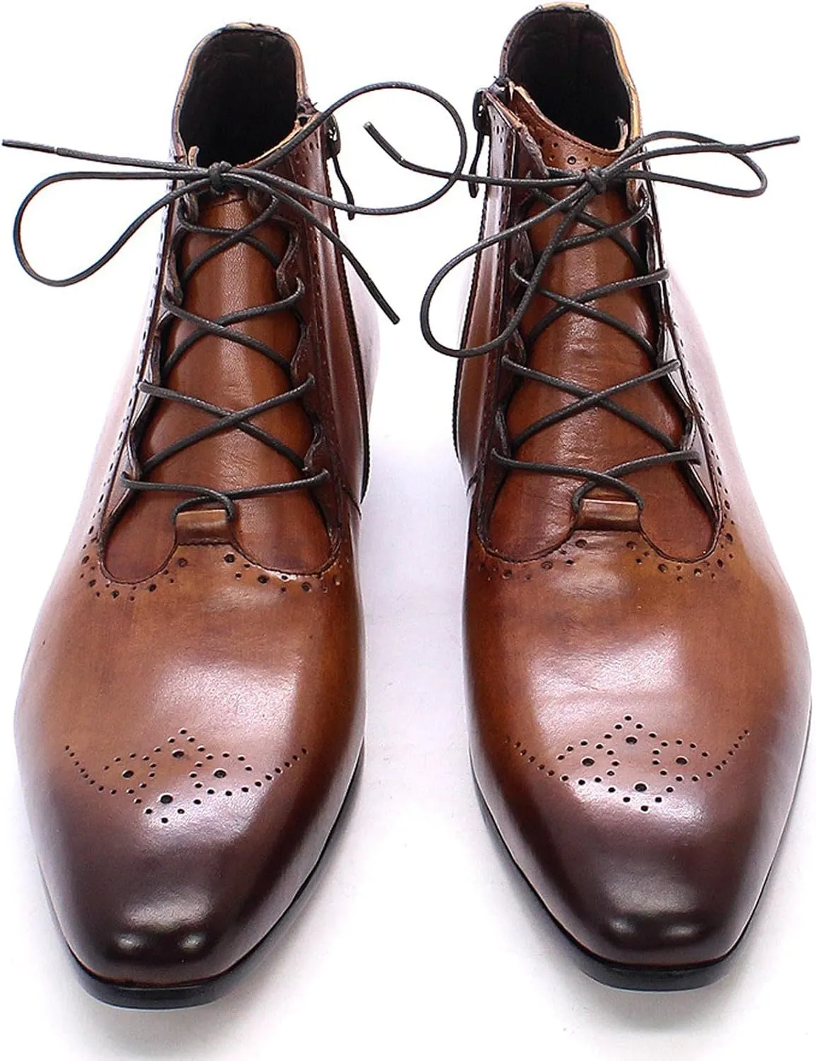 Santimon Men's Oxfords Boots Formal Dress Ankle Boots Genunie Leather Wingtips Brogues Chelsea Boots Men's Fashion Prom Wedding Business Causal Tuxedo Western Boots