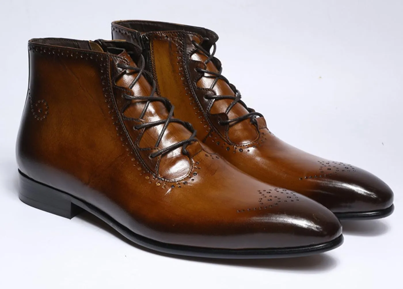 Santimon Men's Oxfords Boots Formal Dress Ankle Boots Genunie Leather Wingtips Brogues Chelsea Boots Men's Fashion Prom Wedding Business Causal Tuxedo Western Boots