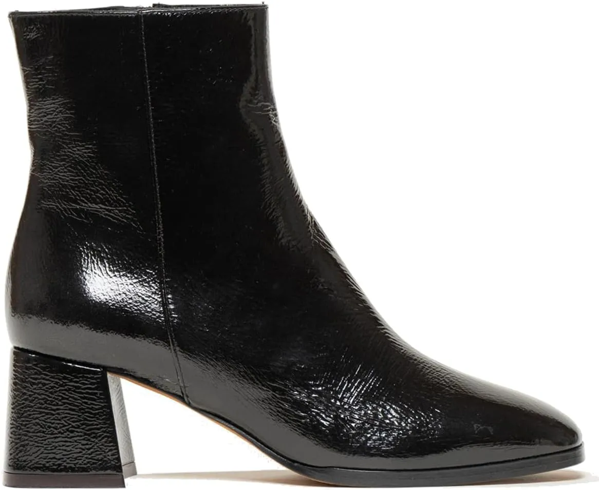 SHODENSE Women Chunky Heel Square Toe Ankle Boots Side Zipper Metallic Matte Patent Leather Chelsea Boots Mid Block Heels Snakeskin Suede Sock Booties Dressy Fashion Elegant Office Work Boot 4-11 M US