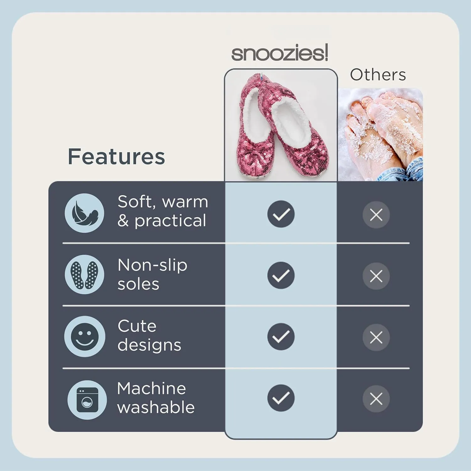 Snoozies Ballerina Bling Metallic Shine Women Slippers | Sequin Socks with Grippers