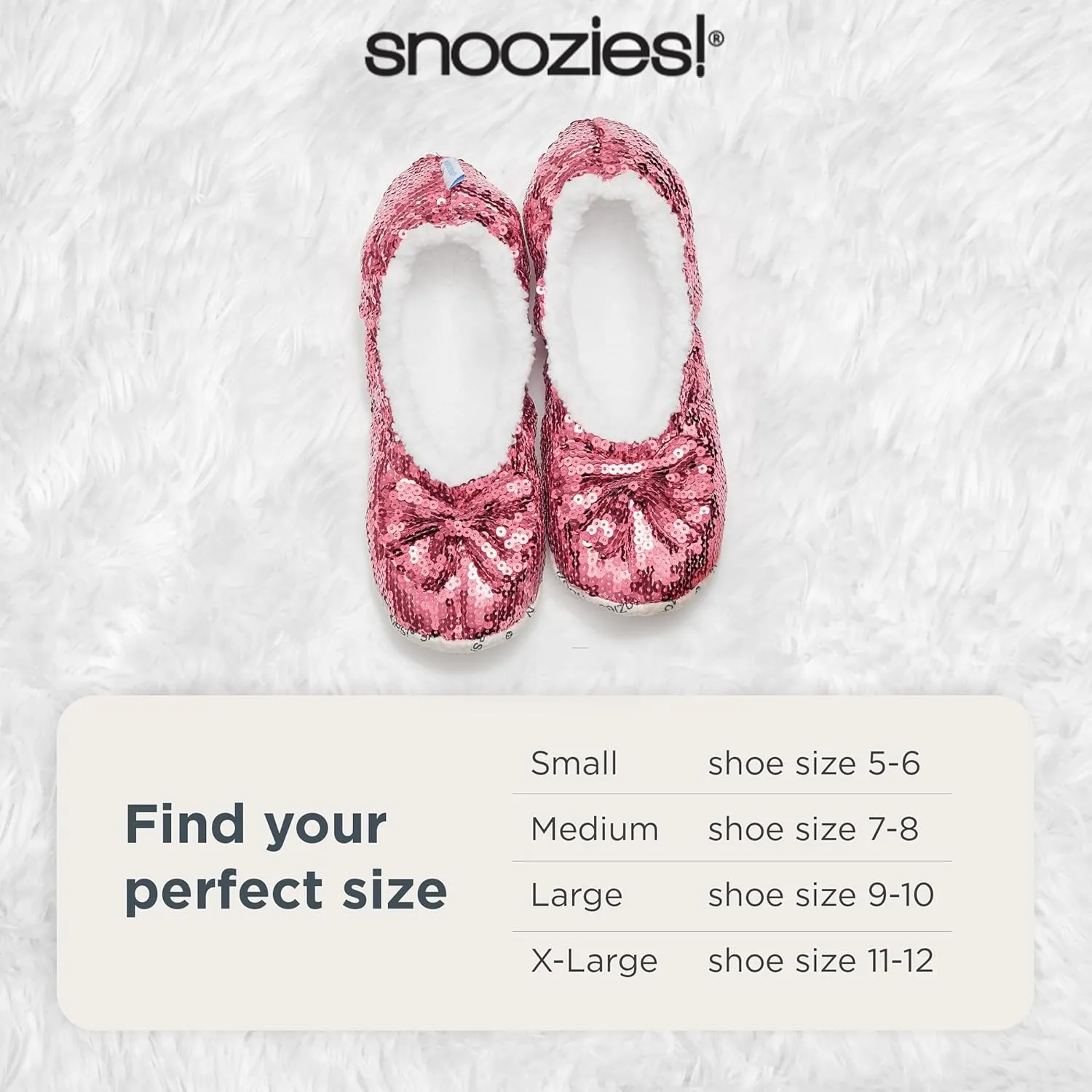 Snoozies Ballerina Bling Metallic Shine Women Slippers | Sequin Socks with Grippers