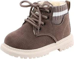 Snow Boots for Kids Winter Booties Zipper Faux Fur Ankle Boots Boys Girls Winter Snow Boots Warm Faux Fur Lined Shoes