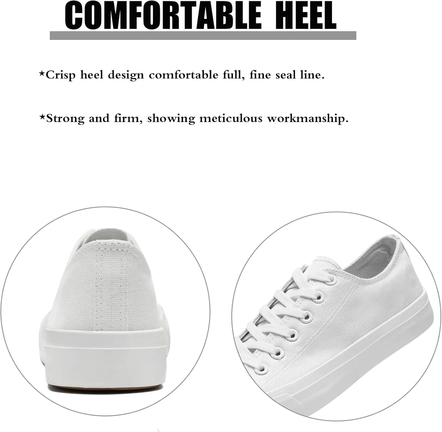 Soofylia Women's Canvas Fashion Sneakers, Grey, Flat Heel, Lace-Up, Lightweight, Breathable, Casual, Summer, Skateboarding