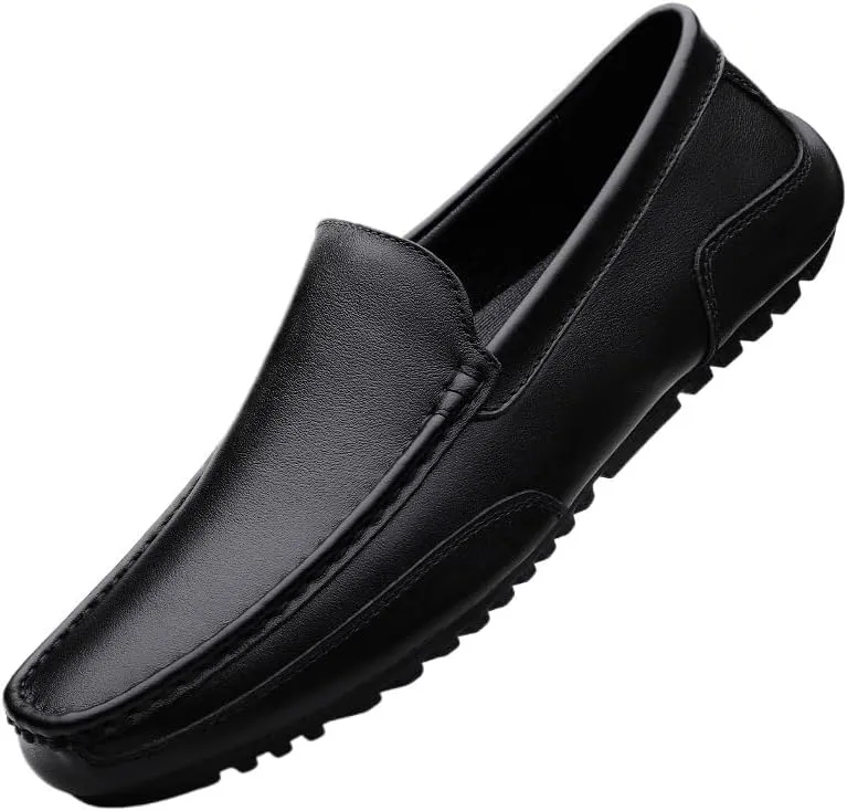 Summer Men Casual Shoes Luxury Genuine Leather Mens Loafers Moccasins Out Breathable Slip on Driving Shoes